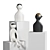 Contemporary Abstract Figure Sculpture Ornaments 3D model small image 2