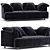 Stylish and Versatile 2-Seater Sofa 3D model small image 1