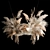 White Pampas Reed Hanging Decor 3D model small image 1