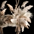 White Pampas Reed Hanging Decor 3D model small image 2