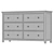 Versatile Jules Verne Six-Drawer Chest 3D model small image 6