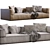 Elegant Flexform Perry Sofa Relax 3D model small image 5