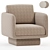 Sleek Design Gallotti Lilas Armchair 3D model small image 2