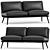 Modern Elegance Spine Sofa 3D model small image 1