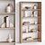 Natural Oak 5-Shelf Bookcase, Crate&Barrel 3D model small image 1