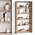 Natural Oak 5-Shelf Bookcase, Crate&Barrel 3D model small image 4