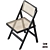 Foldable Rattan Chair 3D model small image 3