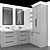 Classic Bathroom Furniture Set No.3 3D model small image 6