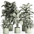 Modern Urban Indoor Plant Set 3D model small image 4