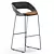 Modern Kabira Wood Stool Arrmet 3D model small image 2