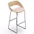 Modern Kabira Wood Stool Arrmet 3D model small image 4