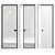 Sleek Lualdi L7 Pocket Door 3D model small image 1