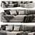 Flexform Magnum L-Shaped Sofa Unit 3D model small image 1