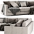 Flexform Magnum L-Shaped Sofa Unit 3D model small image 3