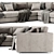 Flexform Magnum L-Shaped Sofa Unit 3D model small image 4