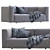 Contemporary Match Sofa Set 3D model small image 3