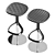 Swivel Lox Barstool with Height Adjustment 3D model small image 3