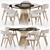 Elegant Dining Set Collection 3D model small image 1