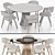 Elegant Dining Set Collection 3D model small image 2