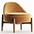 Minotti SENDAI Fabric Chair: Elegant & Contemporary 3D model small image 2