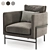 Elegant Aerin Armchair - Comfort Redefined 3D model small image 2