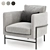 Elegant Aerin Armchair - Comfort Redefined 3D model small image 3