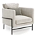 Elegant Aerin Armchair - Comfort Redefined 3D model small image 4