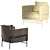 Elegant Aerin Armchair - Comfort Redefined 3D model small image 5