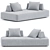 Modern Playground Sofa: 2104x1150x751mm 3D model small image 1