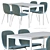 Sleek IKEA Table & Chair 3D model small image 1