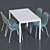 Sleek IKEA Table & Chair 3D model small image 3