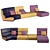 Modern Modular Pongo Sofa Set 3D model small image 1