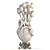 Handcrafted White Heart Vase 3D model small image 5