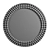 Modern Bronze Round Wall Mirror 3D model small image 2