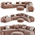 René Modern Sofa Set 3D 3D model small image 1