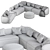 René Modern Sofa Set 3D 3D model small image 3