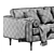 Poly&Bark Napa Sofa 88 3D model small image 6