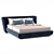  Luxe Leather Bed - Italian Crafted 3D model small image 1