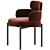 Luxurious Velvet Armchair Meridiani 3D model small image 2