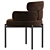 Luxurious Velvet Armchair Meridiani 3D model small image 4