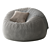 Mid-Century Bean Bag Sofa 3D model small image 3