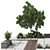  Urban Green Benches with Plants 30 Corona 3D model small image 5