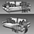 Modern Longhi Furniture 3D Model 3D model small image 4