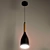 Scandinavian-Inspired Black Pendant Light 3D model small image 3