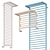 Elegant Steel Shadow Rack Radiator 3D model small image 1