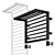 Elegant Steel Shadow Rack Radiator 3D model small image 3