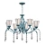 Crystal Tiffany Cone Chandelier Lights 3D model small image 1