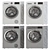 Bosch Washer Dryer Combo White 3D model small image 1