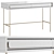 White Lacquer Gemini Desk West Elm 3D model small image 1