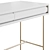 White Lacquer Gemini Desk West Elm 3D model small image 3